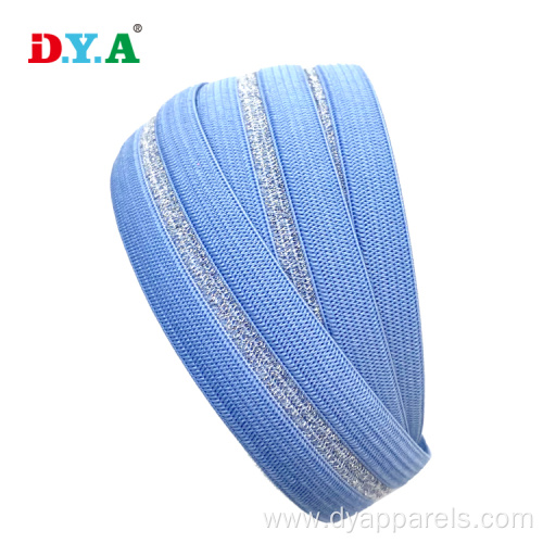 Custom Jacquard Elastic Band Metallic Glitter Elastic Band